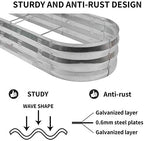 GADI 67-Inch Galvanized Raised Garden Bed, Metal Planter Box for Vegetables and Flowers, Large Outdoor Gardening Kit, Easy DIY Assembly, Weather-Resistant & Rust-Proof - Image 6