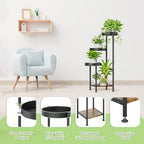 Oppro Plant Stand Indoor Outdoor, 4 Tier Corner Metal Flower Shelf Holder - Image 3