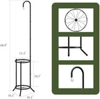 2 Tiers Hanging Metal Plant Stand Space Saving Corner Plant Holder - Image 2