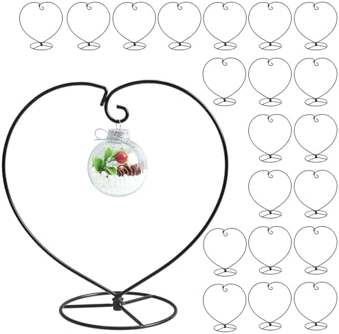 Barydat 20 Pcs Heart Display Stand Ornament Hanger Stands for Flower Pot by home