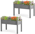 Raised Garden Bed with Legs (48x24x30''), Solid Wood Elevated Planter Box for Outdoor by Wood-Natrl