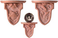 JBK Pottery Wall Sconce Ceramic Vintage Farmhouse Mount Fixture for Indoor Plants, Outdoor Hanging Planter, Rustic Terracotta Decor, Nature-Inspired Decorative Shelf for Patio – Terra Cotta, Set of 2 by JBKPottery