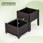 S AFSTAR Raised Garden Bed with Removable Legs & Brackets, 6 Pack Elevated Garden Planter Kits for Flowers Fruits Vegetables, Multiple Combination Planting Box Container for Garden Patio Balcony - Image 5