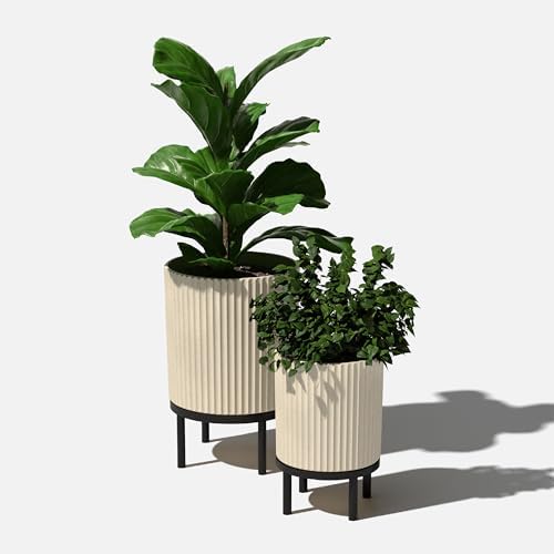 Veradek Demi Series Raised Duo Planters - Set of 2 Planters with Stands - Image 7