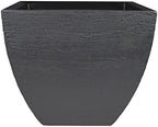 Tusco Products MSQ16SL Modern Square Garden Planter, 16-Inch, Slate by TuscoProducts