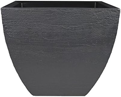 Tusco Products MSQ16SL Modern Square Garden Planter, 16-Inch, Slate by TuscoProducts