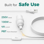 DiCUNO Pendant Light Cord, for Hanging Paper Lantern, 6.6 Ft, White, 4-Pack - Image 4