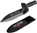 Metal Detecting Shovel for Digging, Heavy Duty Double Serrated Edge Digging Tool with Sheath, Metal Detector Accessories Garden Trowel Hand Shovel for Treasure Hunting Gardening Camping & Outdoor Use by DR%C3%96TEK