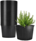 60 Pack 12.8 Inch 5 Gallon Large Plastic Plant Nursery Pots by Unknown