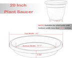 NIMYAU 2 Pack Large Plant Saucer 20 Inch, Extra-Large Deep Plant Trays for Pots, Plant Drip Trays, Plant Water Catcher Tray for Plants, Plastic Plant Saucers for Indoors no Holes - Image 2