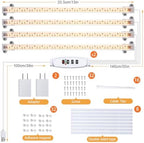 RWNTAO LED Plant Grow Lamp, 3500K Full Spectrum Growing Light Strips for Indoor Small Plants with 3/9/12H Timer & 10 Dimmable Levels, LED Growth Light for Green House Hydroponics Succulent 2 Pack - Image 6