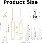METALLIXITY Hanging Clear Glass Hydroponic Plant Propagation Tube Vase 3Pcs - Image 2