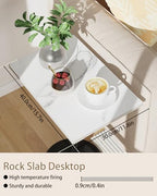 Rectangle Drink Table, Height Adjustable Pedestal Table, White - Image 5