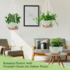 2 Pack 12 Inch Self Watering Hanging Planters for Indoor Outdoor Plants - Image 7