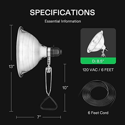 VIVOSUN 4 Pack Clamp Lamp Light with Detachable 8.5 Inch Aluminum Reflector - Image 4