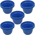 Flower Pots with Saucers, 7 inch Sea Blue, Case of 5 by AustinPlanter