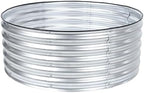 Aoodor 17" Tall 38" Metal Raised Garden Bed, Silver by Aoodor