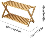 Wood Plant Stand - 2 Tier Planter Shelf | Outdoor Wooden Plant Stand For Patio Garden Porch Balcony Entryway Living Room Greenhouse Designed To Enhance The Beauty Of Your Greenery - Image 2