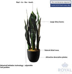 Royal Imports Sansevieria Leaf Snake Plant Artificial Plants Indoor 19"Tall - Image 4