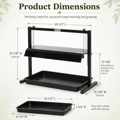 Gardener's Supply Company LED Sunlite Compact Tabletop Grow Light Garden | 2 Full-Spectrum LED Bulbs & 1 Tray Included | Aluminum Frame Houseplants Herbs Succulent & Seed Starting - Image 2