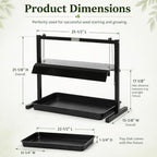 Gardener's Supply Company LED Sunlite Compact Tabletop Grow Light Garden | 2 Full-Spectrum LED Bulbs & 1 Tray Included | Aluminum Frame Houseplants Herbs Succulent & Seed Starting - Image 2