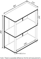 Furinno Jaya Simple Design 3-Tier Bookcase / Bookshelf / Display Rack with Stainless Steel Tubes, White Oak - Image 3