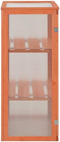 Greenhouse Garden Portable Mini Greenhouse Cabinet, Raised Flower Planter Shelf Protection for Outdoor and Indoor Wood 29.5"x18.5"x42.9" - Image 7