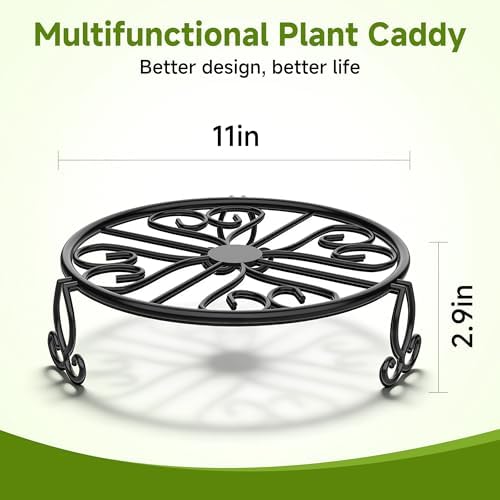 NSYOOMH 3-Pack Sturdy Plant Stand for Outdoor Indoor,Potted Plant Riser 11" - Image 3