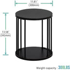 HDANI Small Round Wooden Step Stool for Kids Adults, 300lbs Load Capacity Garden Stool, Non-Slip Small Stool for Plant Stand, Kitchen, Bathroom and Bedroom, Black - Image 3