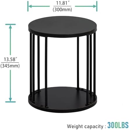 HDANI Small Round Wooden Step Stool for Kids Adults, 300lbs Load Capacity Garden Stool, Non-Slip Small Stool for Plant Stand, Kitchen, Bathroom and Bedroom, Black - Image 3