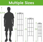 ARIFARO 4Pack 57.5'' Metal Garden Trellis for Climbing Plants Outdoor - Image 2