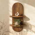 Plant Wall Shelf for Home Decor: Hanging Plant Shelf for Planter, Brown by EOSAHR