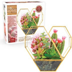 D'Eco Glass Gold Heart Plant Terrarium, Centerpiece & Wedding Letterbox by DecoHousewares-InnovativeSolutionsforInnovativeHomes