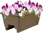 The HC Companies 24 Inch Deck Rail Flower Planter Boxes, Chocolate, 4-Pack - Image 5