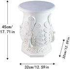 Decorative Roman Column Pedestal, English Rosette Indoor Outdoor Sculptural Garden Plinth Base Statue Riser, Weatherproof Sturdiness Plinth Base Statue Riser for Statues, Flower Pots, Decor, Cast Stone Resin (1458) - Image 2