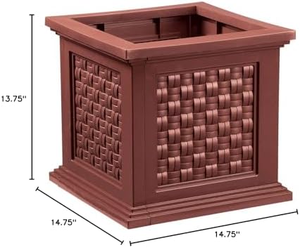 Fox Valley Traders Lightweight All-Weather Rattan-Style Planter Box - - Image 6