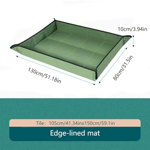 Indoor Plant Repotting Mat, Extra Large Dirt Control Tray, Portable Pad - Image 6
