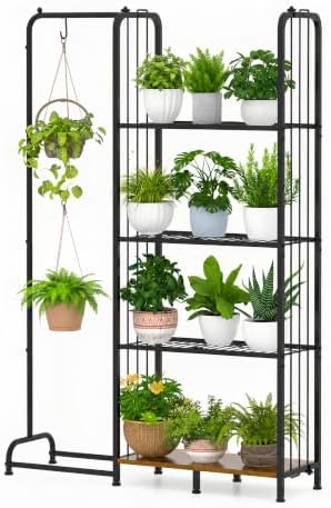Honkazita 4 Tiered Plant Stand Indoor Outdoor with Dividers by Honkazita