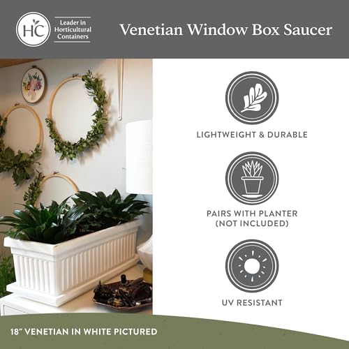 The HC Companies Venetian Window Planter Box, 23.5 Inch, Black, 2-Pack - Image 3