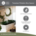 The HC Companies Venetian Window Planter Box, 23.5 Inch, Black, 2-Pack - Image 3