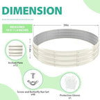 12 Inch Tall 60 Inch Diameter Round White Raised Garden Bed Kits Outdoor - Image 3