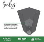 Bloem Finley 20" Tall Recycled Plastic Tapered Planter, Peppercorn - Image 3