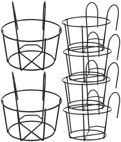 Toddmomy 6pcs Wall Planter Brackets Metal Flower Box Hangers for Balcony Easy to Install Planter Iron Stands for Indoor and Outdoor Use for Hanging Plants and Decorations - Image 5