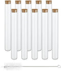 PATIKIL 70ml Test Tubes, 24pcs 7.87x0.98in Glass Clear Round Bottom Test Tube Containers with Cork Stopper for Bead Party Candy Bath Salt Storage Scientific Experiment Plant Propagation by PATIKIL