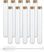 PATIKIL 70ml Test Tubes, 24pcs 7.87x0.98in Glass Clear Round Bottom Test Tube Containers with Cork Stopper for Bead Party Candy Bath Salt Storage Scientific Experiment Plant Propagation by PATIKIL