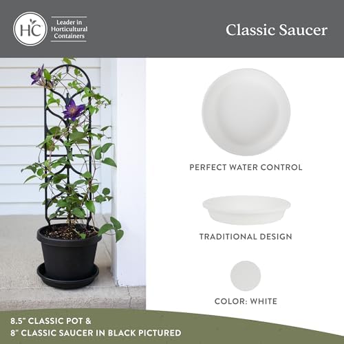 The HC Companies Classic Round Planter Pot, 16 Inch, White, 2-Pack - Image 2