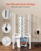 VEVOR Hydroponic Tower, 30 Pods 6 Tiers Hydroponics Growing System Kit with LED Grow Light & App Control, Vertical Home Garden with 20L Water Tank & Pump, Planter for Indoor Herbs, Fruits, Vegetables - Image 3