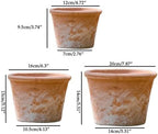 2/3 Pack Terracotta Planter, Breathable Clay Flower Pots, Red Clay Terracotta Plant Pots with Drainage, Indoor Outdoor Terracotta Flower Pot for Home Garden Plant Planting/12+16+20Cm - Image 6