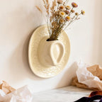 Ceramic Cowboy Hat Wall Vase - Handmade Hanging Flower Planter, Western Boho Room Decor & Coastal Cowgirl Aesthetic Wall Art for Home Decorations (Beige) - Image 6