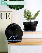 vensovo 5.7 Inch Black Terracotta Succulent Pots with Saucers, 6 Pack - Image 5